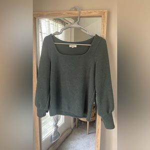 Madewell Ottoman Rib Square Neck Top